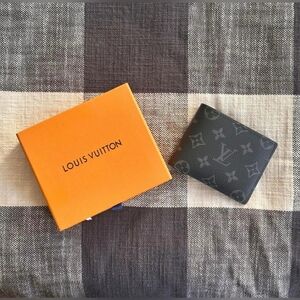 Louis Vuitton Black and Orange Wallet